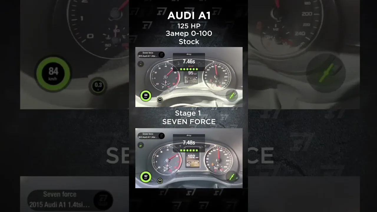 Avant/après sur l’Audi A1 à l’étape 1. Pour rendez-vous et consultations, écrivez à @sevenforce