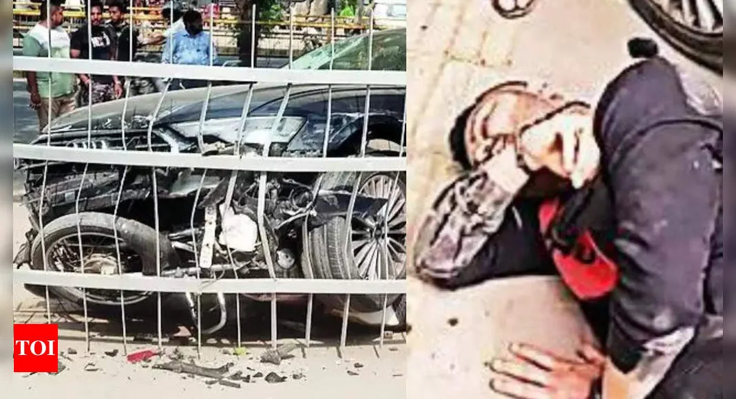 Crash d’une Audi à Ahmedabad : un homme d’affaires ivre d’Ahmedabad enfonce Audi dans 6 voitures ; fume une cigarette après un accident | Actualités Ahmedabad