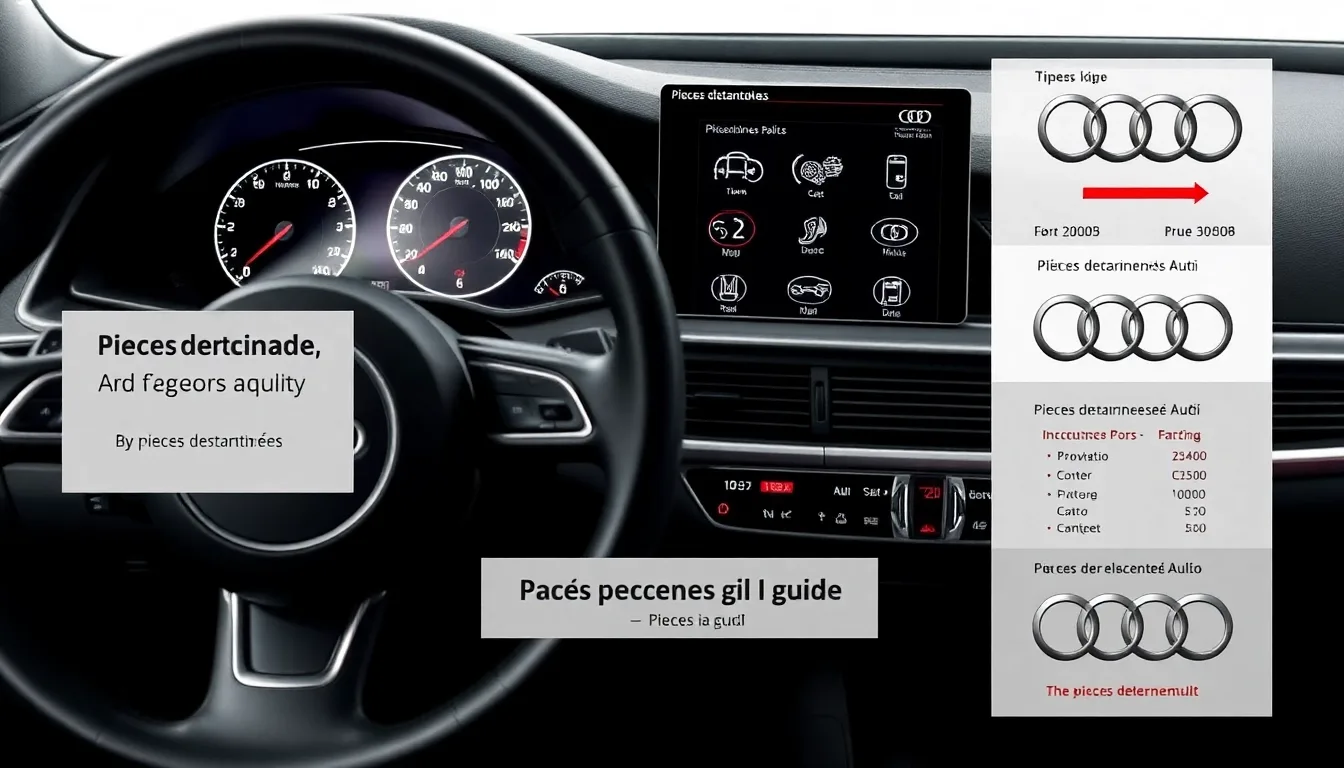 Guide complet des pièces détachées Audi : Trouvez les meilleures offres