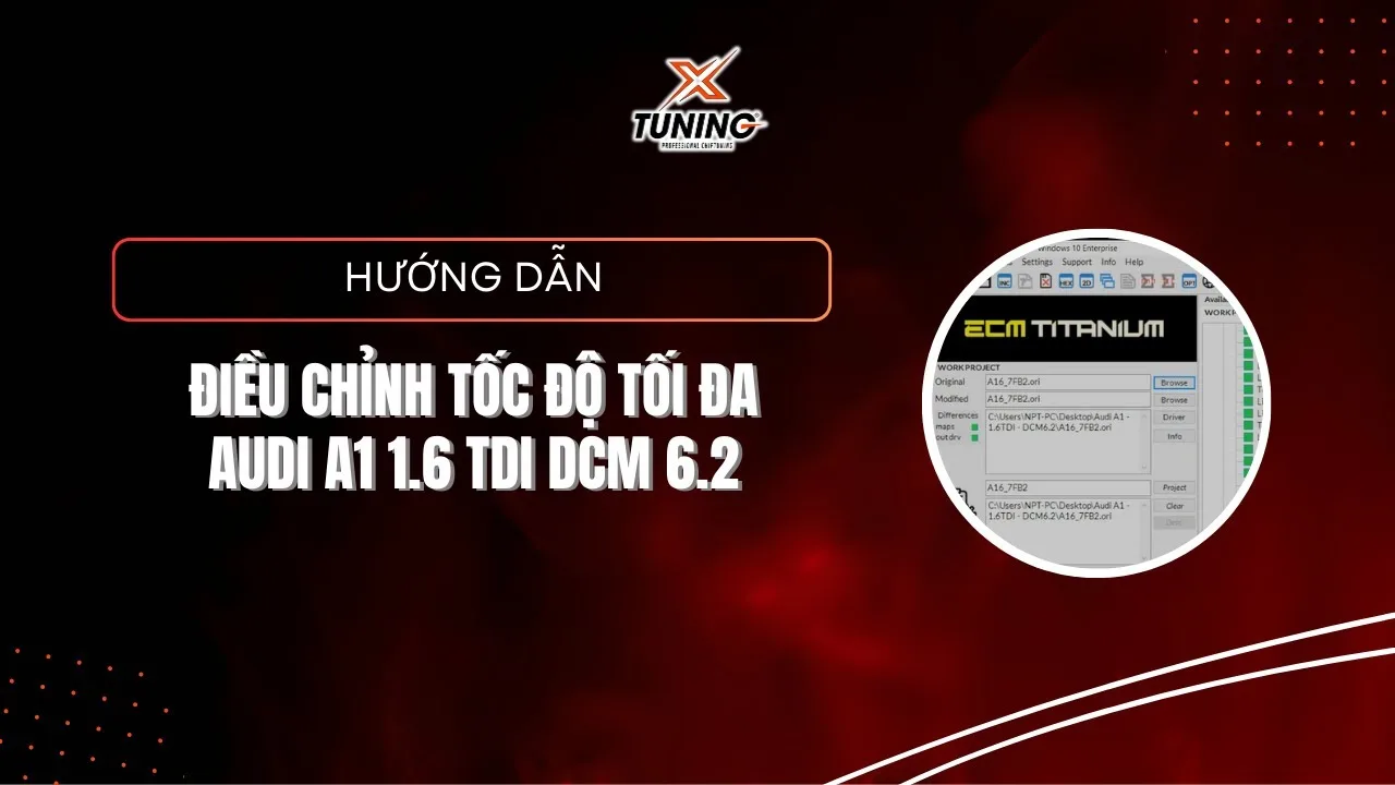Instructions pour régler la vitesse maximale de l’Audi A1 1.6 TDI DCM 6.2 | XTuning