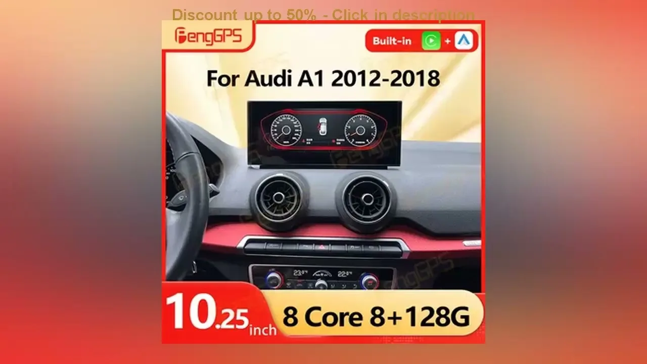 10.25 « Android 13 Navigation GPS pour Audi A1 2012-2018 lecteur multimédia Radio voiture intelli