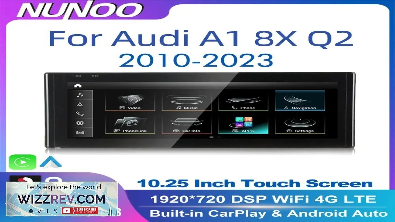 Android 14 Auto Radio CarPlay pour Audi A1 Q2 2010-2023 Examen de voiture GPS