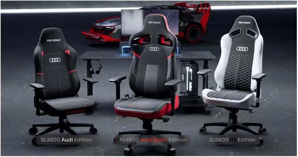 Vertagear annonce un nouveau partenariat avec Audi pour lancer une collection de chaise de jeu et vous pouvez les précommander dès maintenant