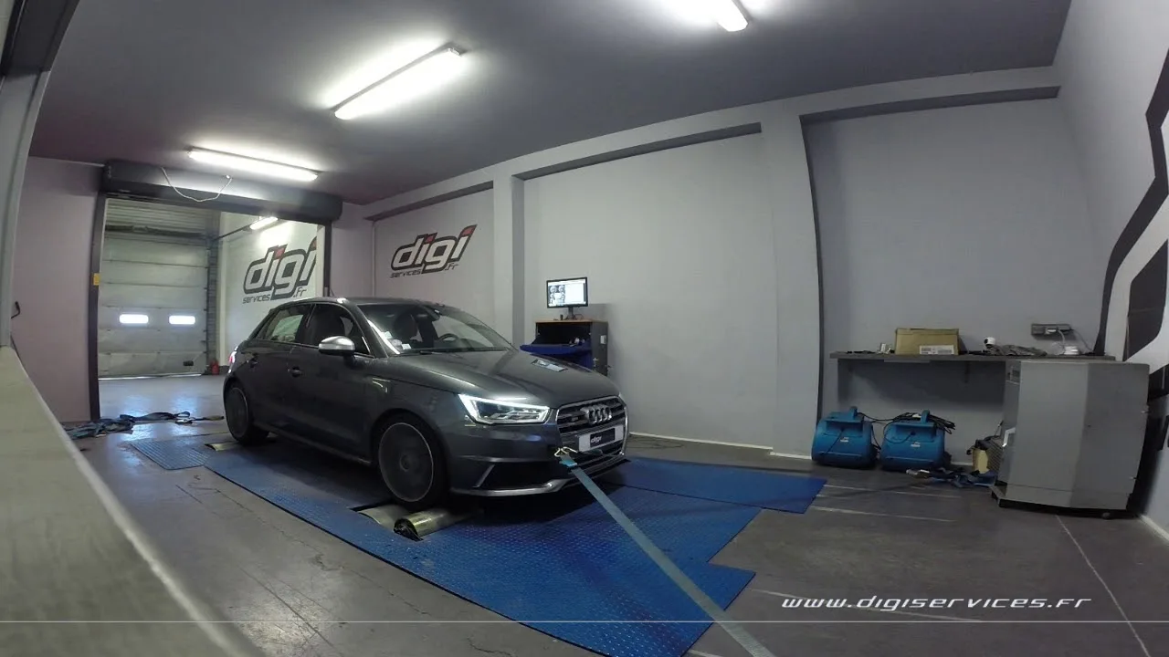Audi S1 2.0 TFSI 231cv ST2 Reprogrammation Moteur @ 316cv Digiservices Paris 77 Dyno