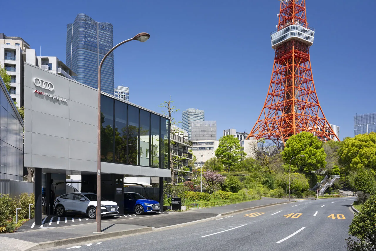 AUDI CHARGING HUB à Shibakōen – deuxième à Tokyo