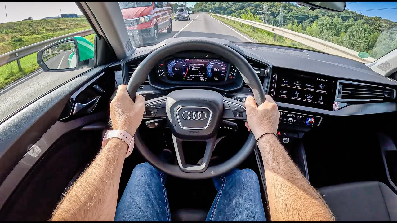 Audi A1 Sportback 2023 [30 TFSI S tronic 1.0 110HP] |0-100| POV Test Drive #1806 Joe Black