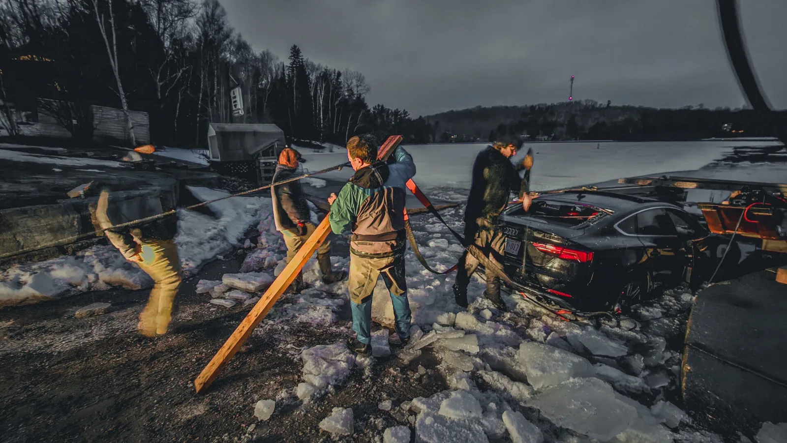«  Définitivement un défi  »: le service de sauvetage local récupère l’Audi volée de Baptiste Lake