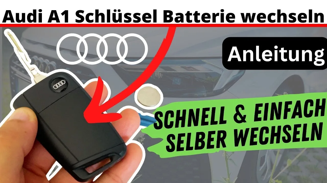 Changer la pile de la clé Audi A1 (instructions) – c’est aussi simple que cela !