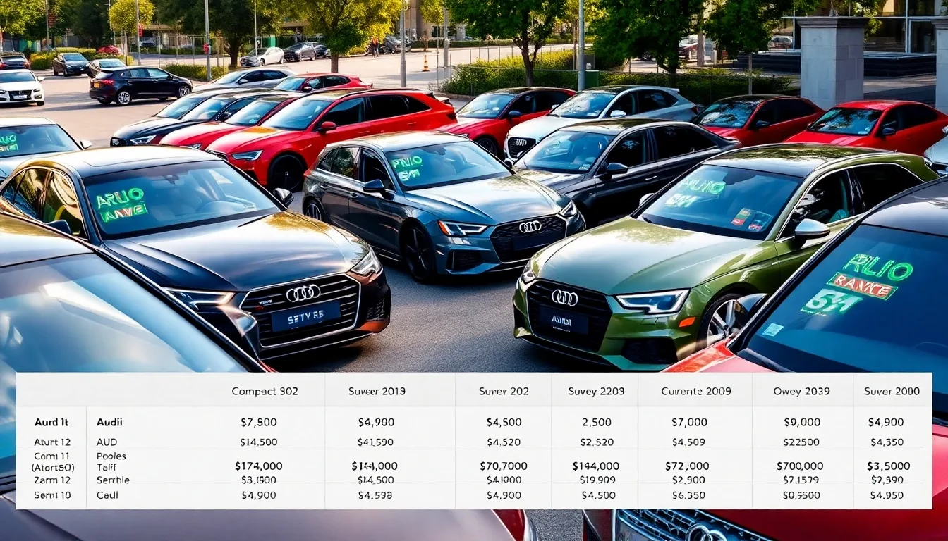Comparez les Tarifs Audi : Découvrez les Meilleurs Prix pour Votre Avenir Automobile