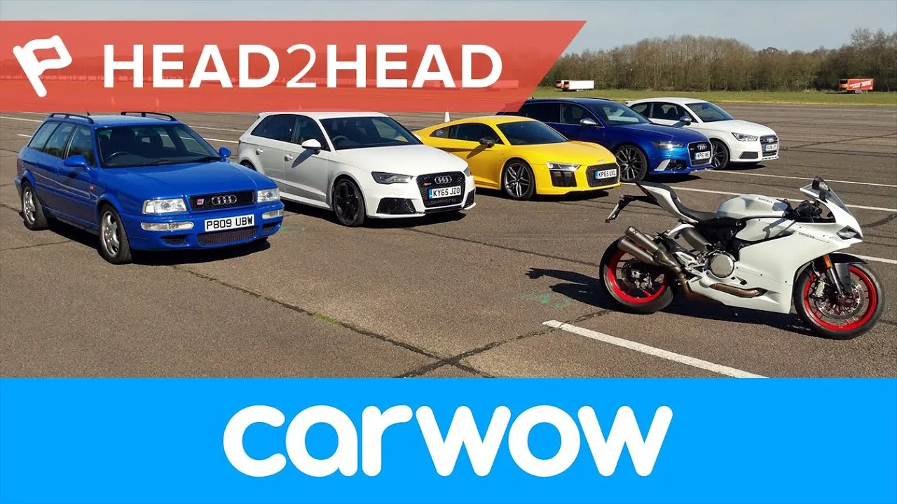 Mega Audi Drag Race : R8 contre RS6 contre RS3 contre S1 contre RS2 contre Ducati 2017 | Tête à Tête