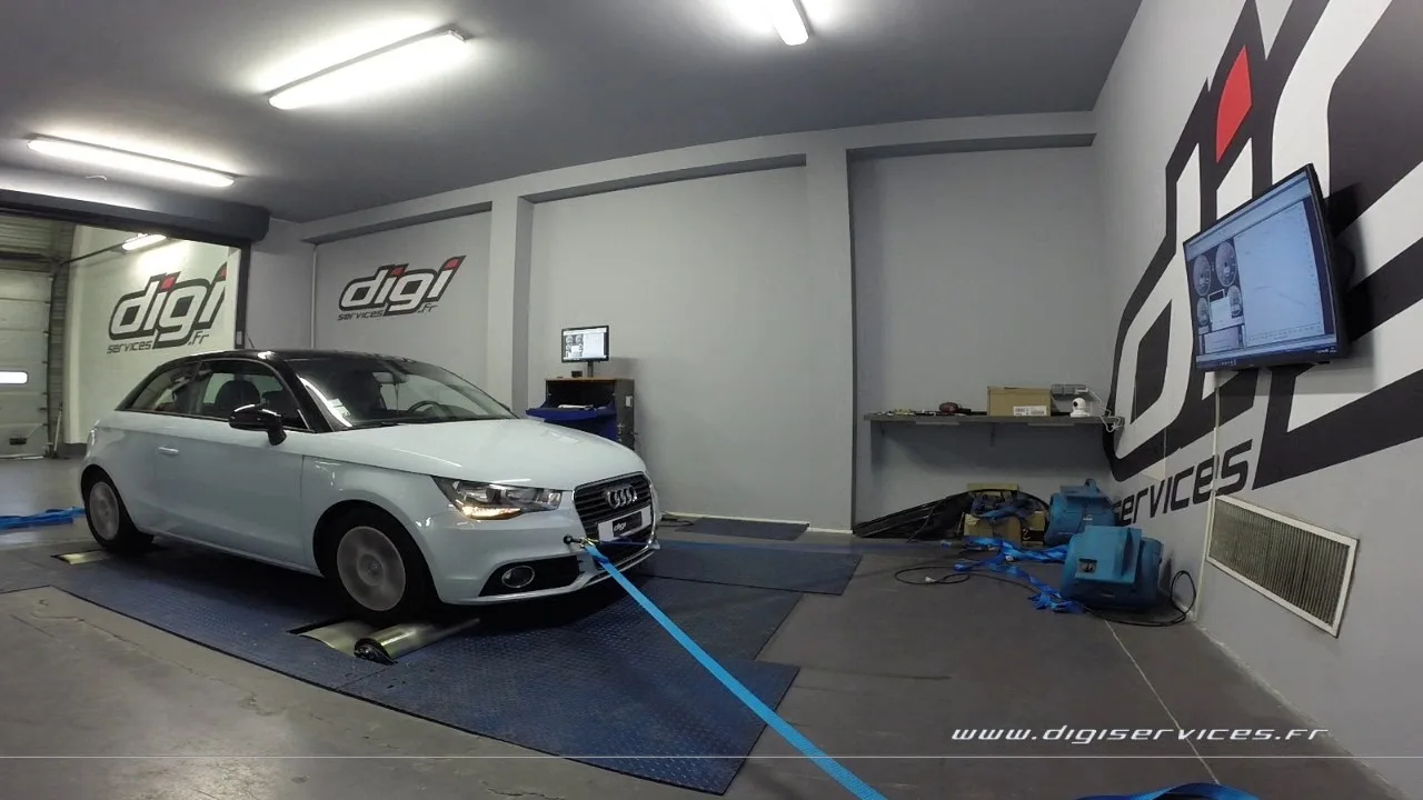 Audi A1 1.6 tdi 90cv DSG Reprogrammation Moteur @ 137cv Digiservices Paris 77 Dyno
