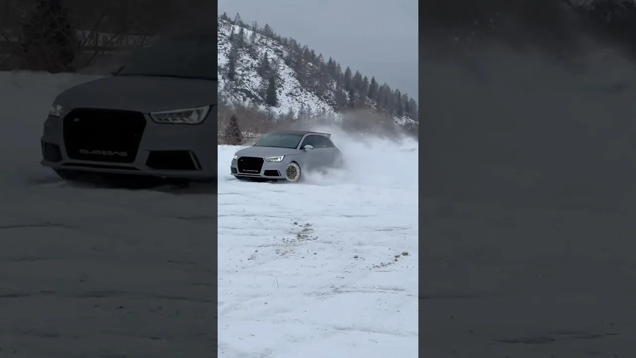 Come bambini sulla neve in drift! Audi S1 quattro #snowdrift #audis1 #audiquattro