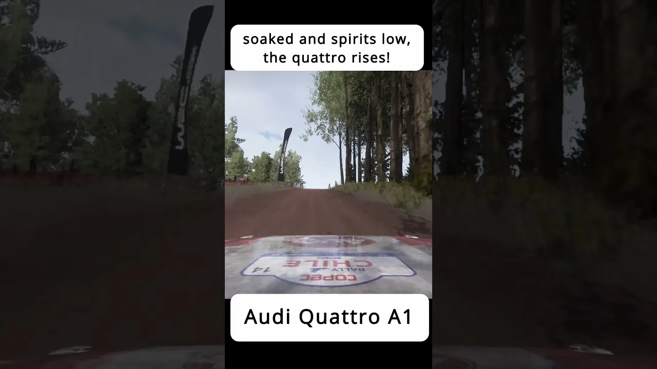 Trempé et spiritueux bas, le Quattro monte! – Audi Quattro A1 – Gameplay des générations WRC #Shorts