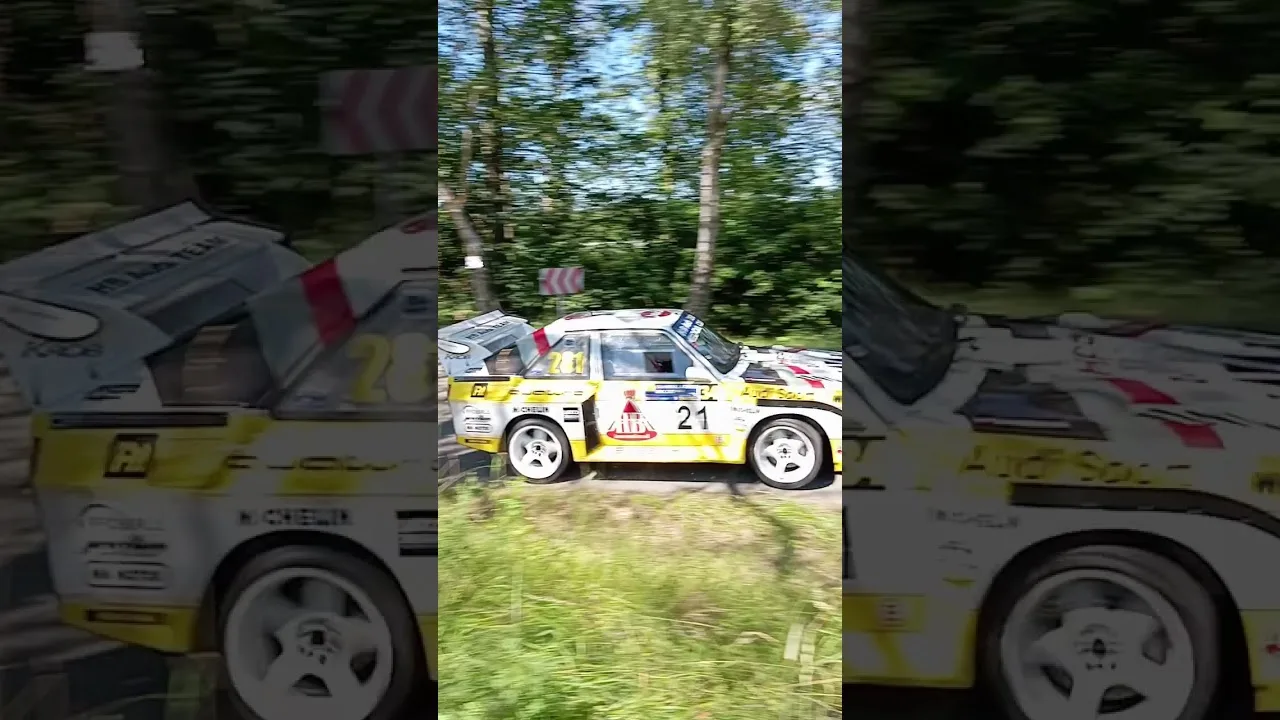Audi S1 ​​#audi #audiquattro #groupb #hillclimbracing #krusnohorskypohar #motorsport #racing #shorts