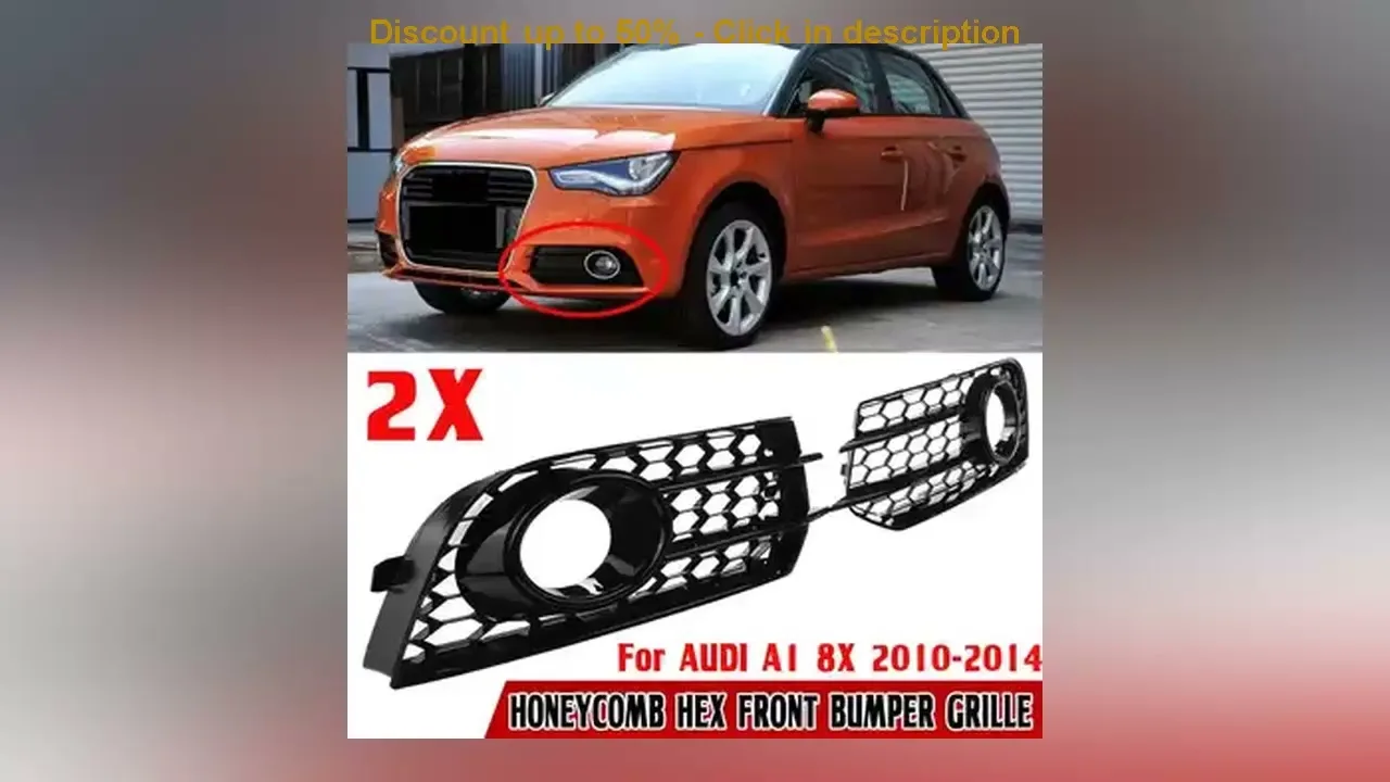 Pour Audi A1 8x 2010 2011 2012 2013 2014 1pair Bumper Bumper LAMP RACING CAULLE