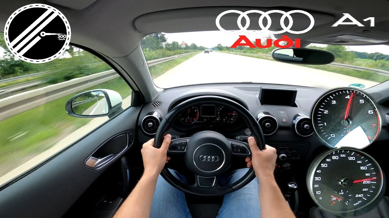Audi A1 8X 1.2 TFSI 86 PS Top Speed ​​Drive sur autoroute allemande sans limite de vitesse