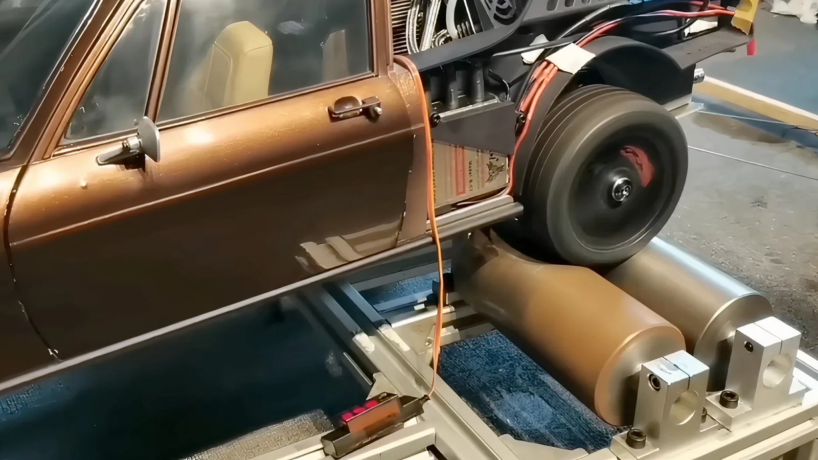 Someone Built A Miniature Audi 100 With A Working Engine And It Rips