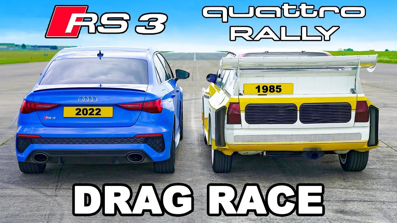 Audi RS3 contre Quattro Rally Car : DRAG RACE