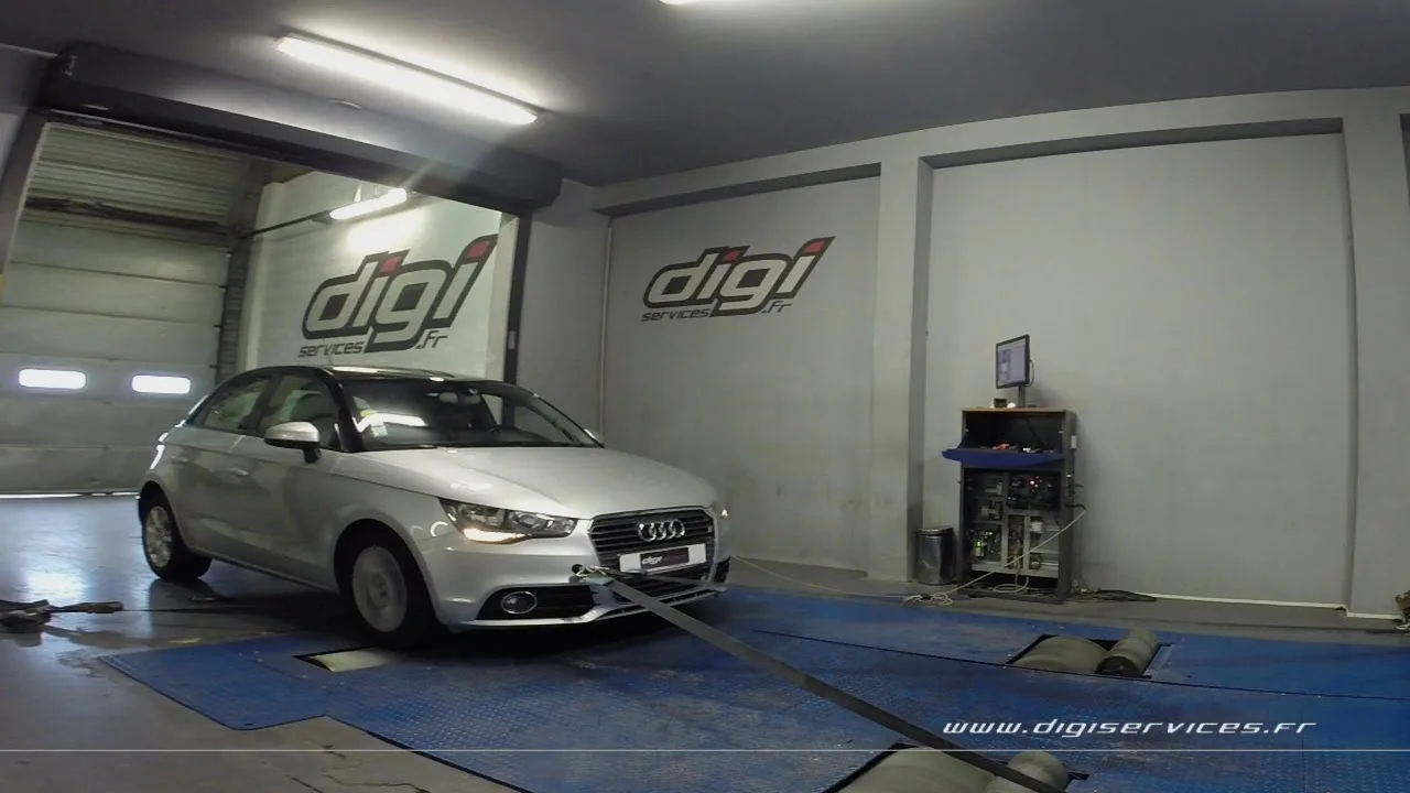 Audi A1 1.6 TDI 90cv Reprogrammation Moteur @ 138cv Digiservices Paris 77 Dyno