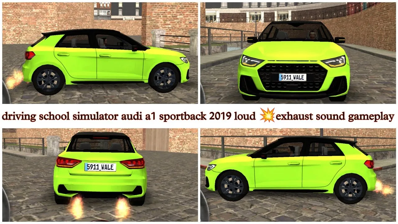 driving school simulator | audi a1 sportback 2019 loud💥 exhaust sound rome map gameplay #7