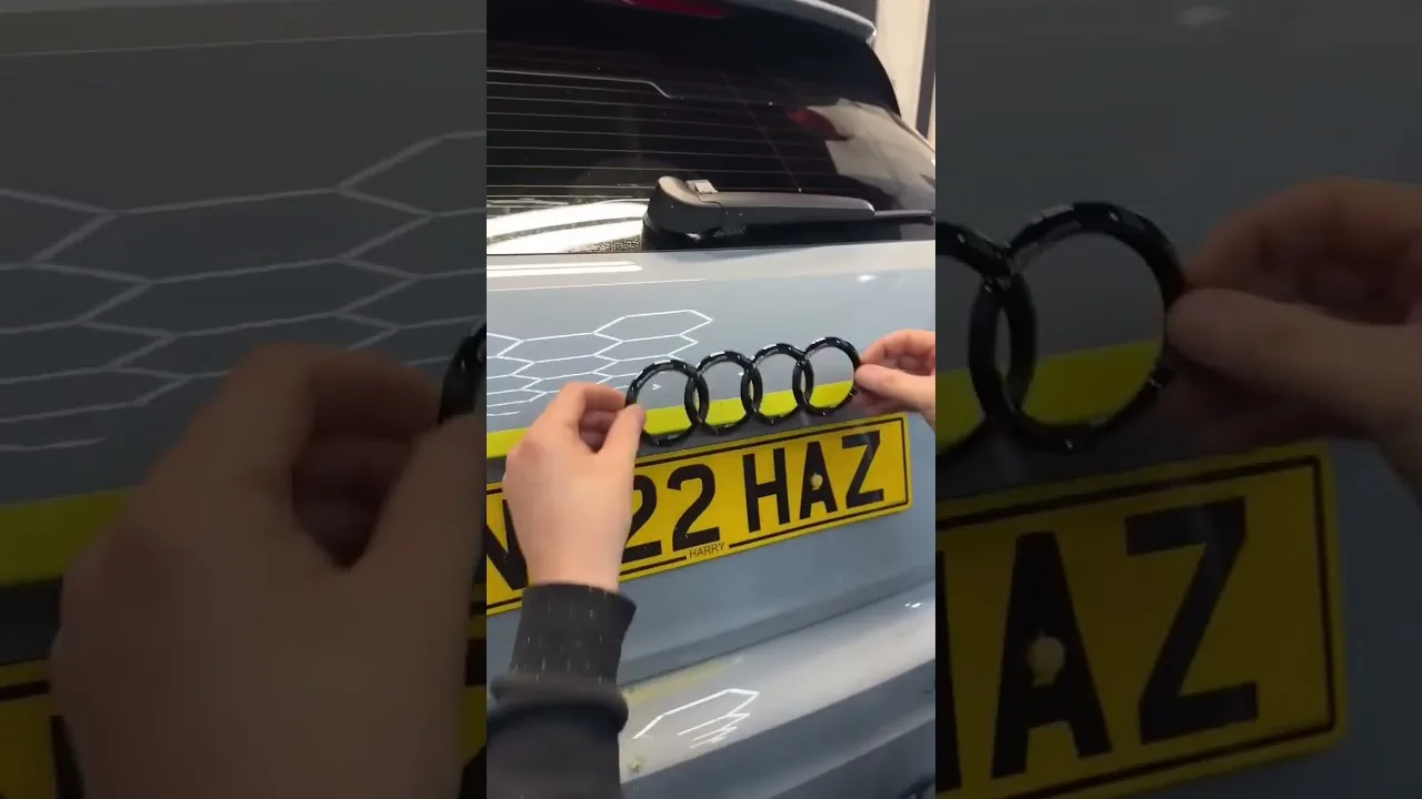 Audi A1 badges change with black🖤#automobile#satisfying#tools #satisfyingvideo#diy#viral#asmr