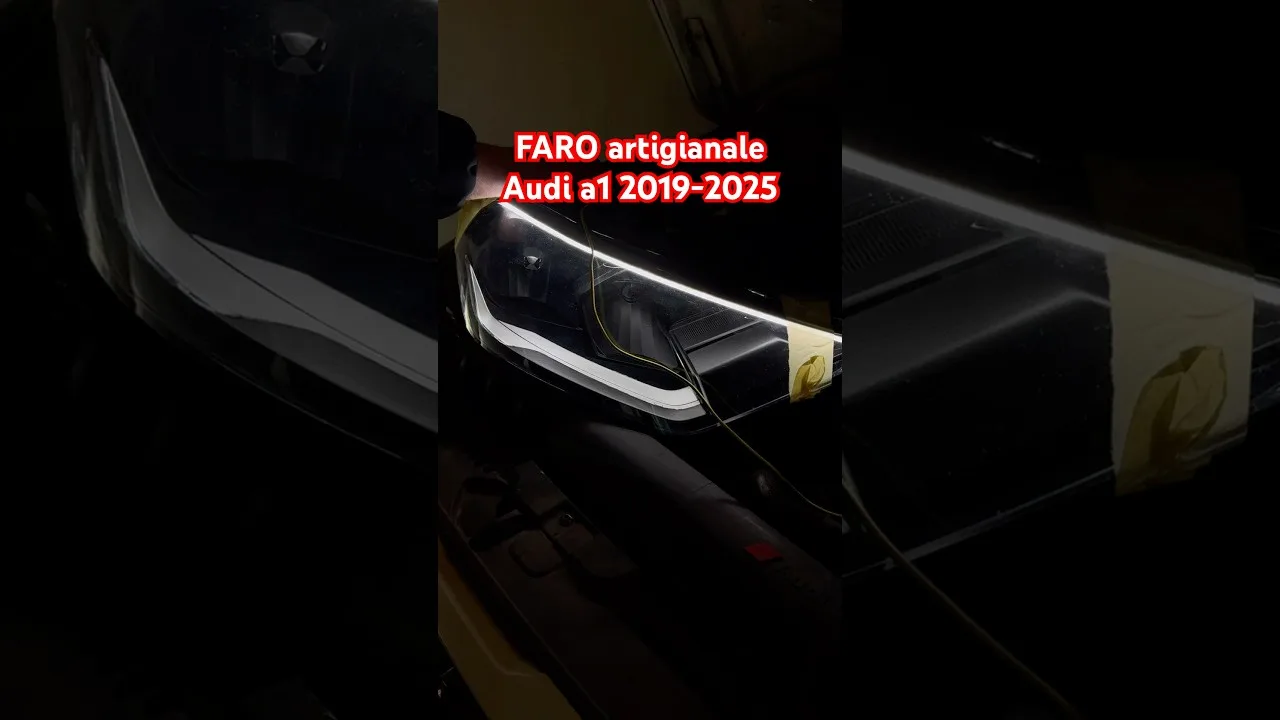 PRIME PROVE del faro artigianale dell’Audi a1 ultimo modello, che va a sostituire i fari alogeni