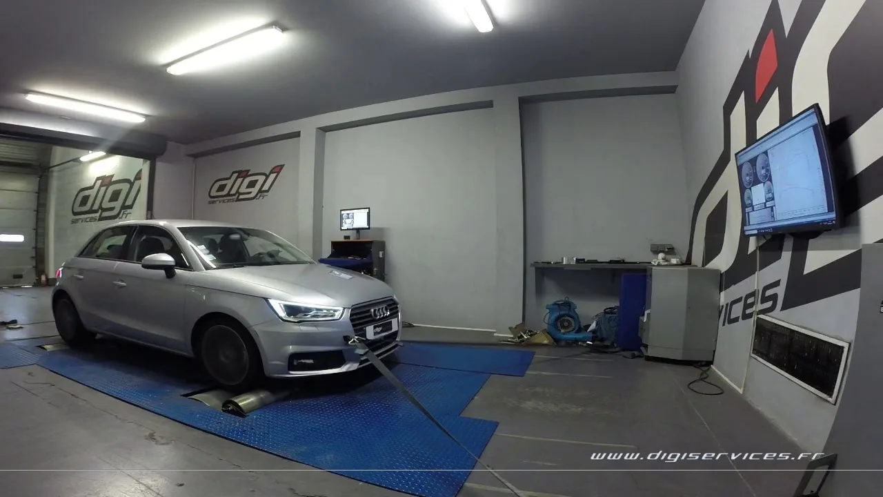Audi A1 1.4 TFSI 125cv DSG Reprogrammation Moteur Flexfuel @ 152cv Digiservices Paris 77 Dyno