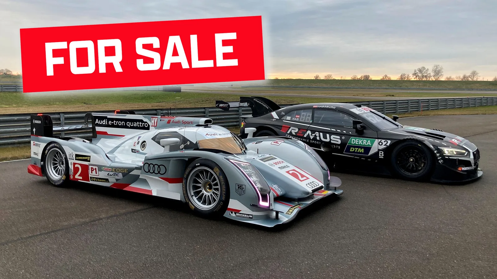 Audi vendant des voitures de course emblématiques comme les R18 et RS5 DTM au public
