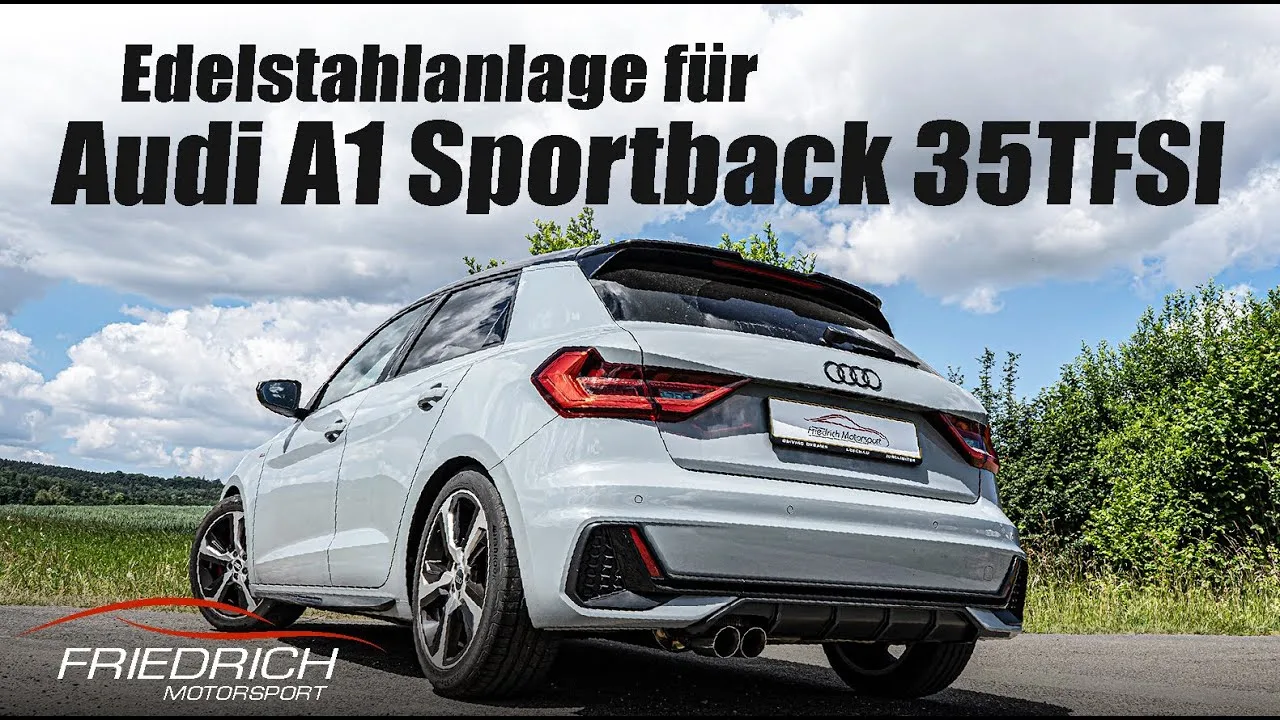 Audi A1 Sportback 35TFSI 110kW – Système inox 63,5mm avec EC