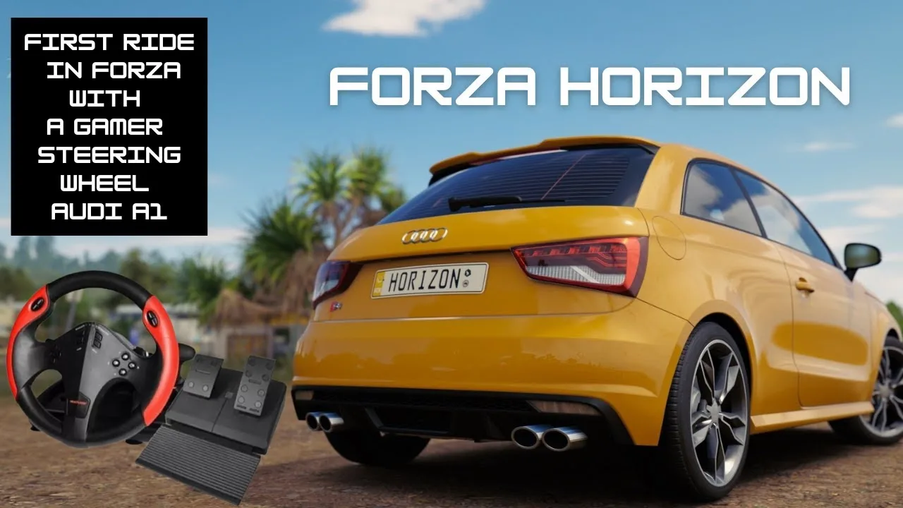 Le premier trajet à Forza avec un volant – Audi A1