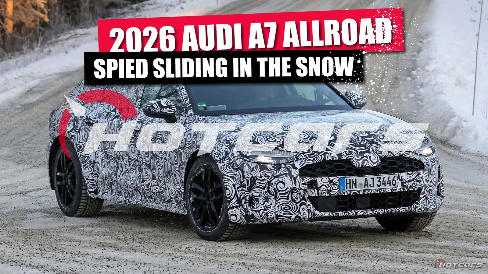 2026 Audi A7 allroad Spied Sliding In The Snow