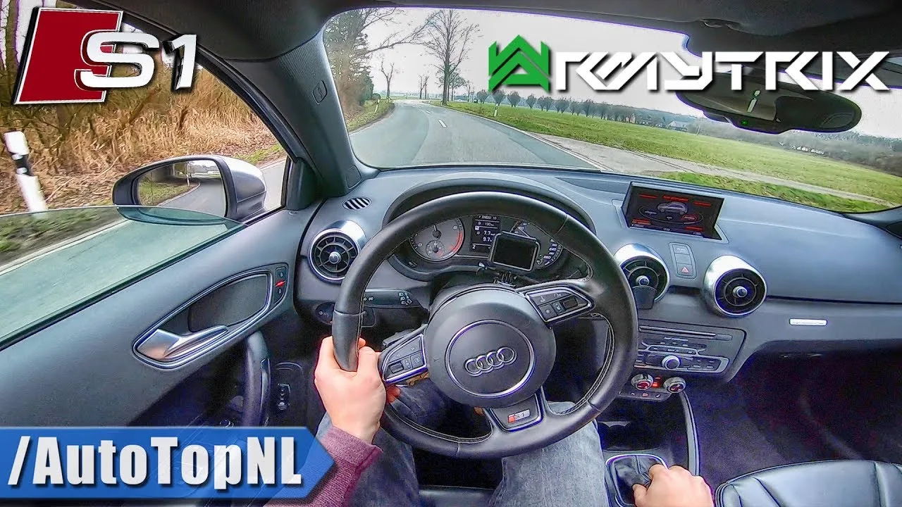 AUDI S1 Sportback 2.0 TFSI Quattro SUPER FORT! Essai routier Armytrix POV par AutoTopNL