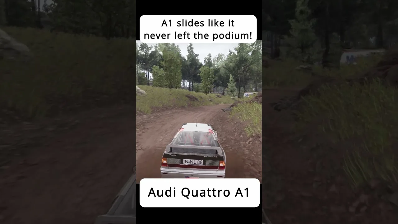 A1 glisse comme il n’a jamais quitté le podium! – Audi Quattro A1 – Gameplay des générations WRC #Shorts #short