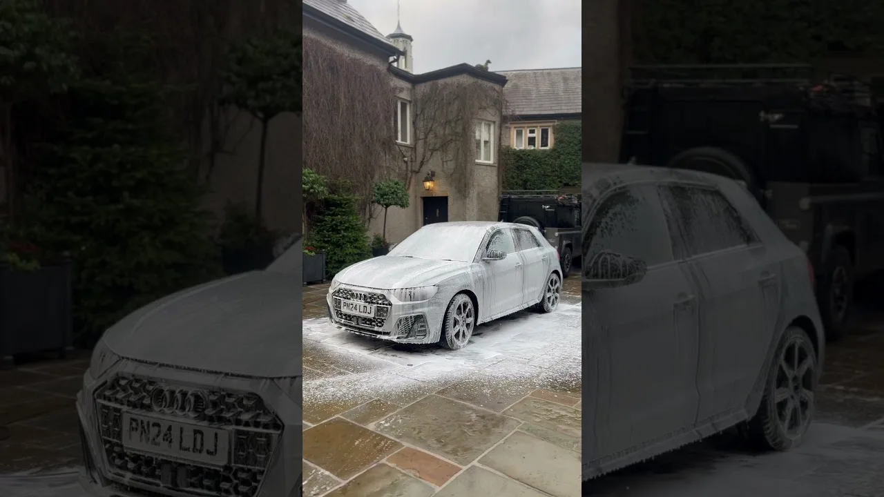 2024 Audi a1 snow foam #viralvideo #automobile #audi #audia1 #german #fypviral #fypシ゚ #detailing