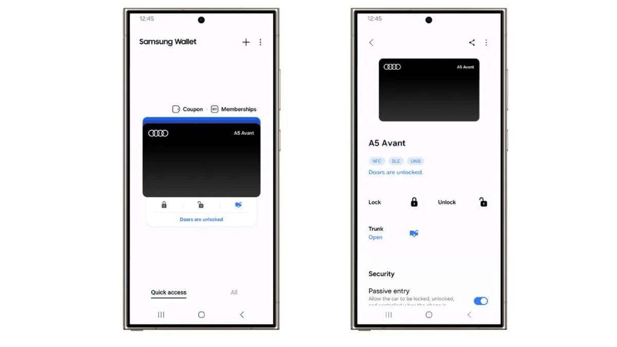 Samsung et Audi s’associent pour transformer votre téléphone Galaxy en clé de voiture