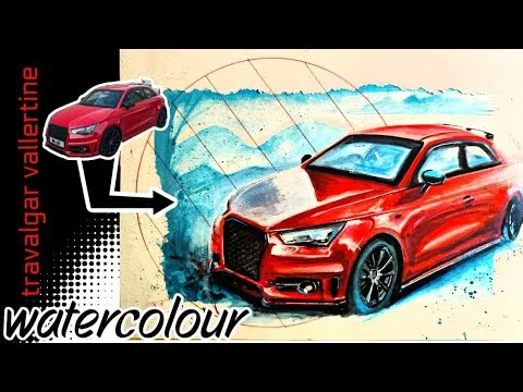 aquarelle voitures partie 1 – Audi A1
