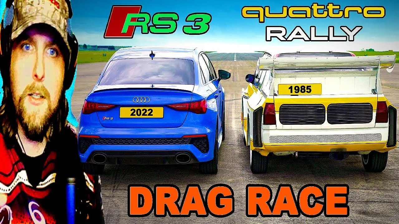 Le fan de NASCAR réagit à Audi S1 ​​Quattro Rally Car Vs Audi RS3 – Race de dragsters