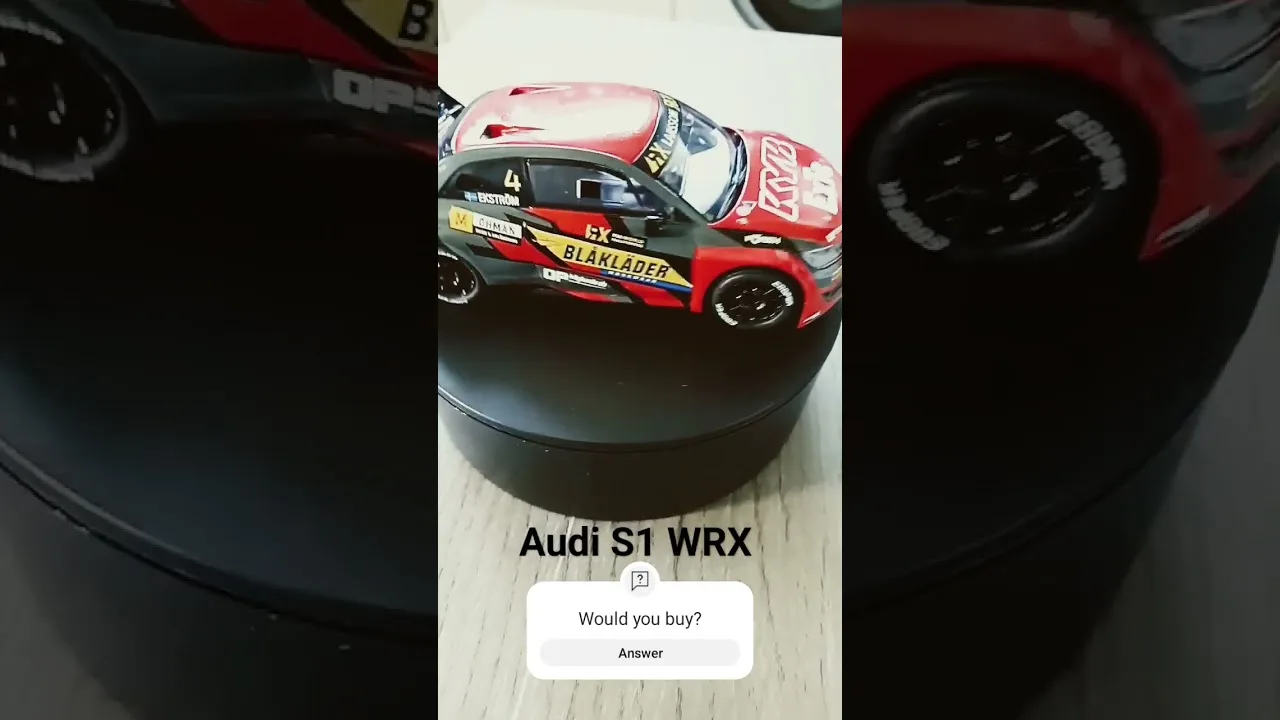 Audi S1 ​​WRX Blaklader feux complets et roues avant indépendantes ! #SCX #audis1 #wrx #slotcarsareback