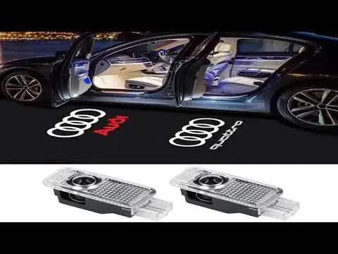2PCS Car porteur de voiture lumières de bienvenue pour Audi A1 A3 8P 8V A4 A5 A6 A7 A8 Q3 Q5 Q7 Q8 SLINE TT LOGO