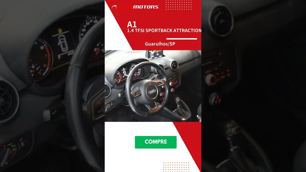 AUDI A1 1.4 TFSI SPORTBACK ATTRACTION 16V 122CV 2015 ESSENCE – FindMotors.com.br #Shorts
