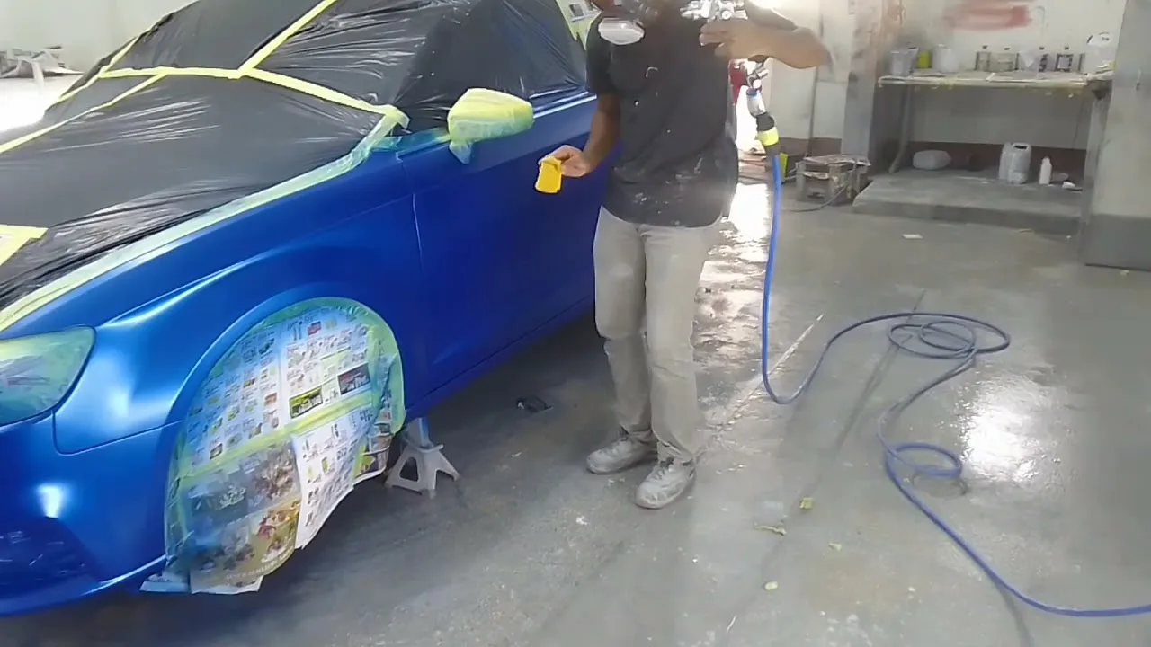 Réparation et pulvérisation d’Audi A1 #detailing #panelbeating #spraypaint #viralvideo