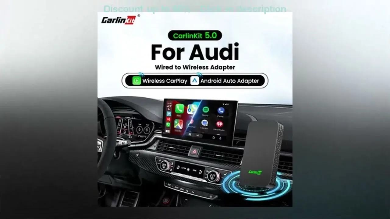 CarlinKit 5.0 CarPlay Android Auto adaptateur sans fil Dongle pour Audi A1 A3 A4 A5 A6 A7 A8 Q