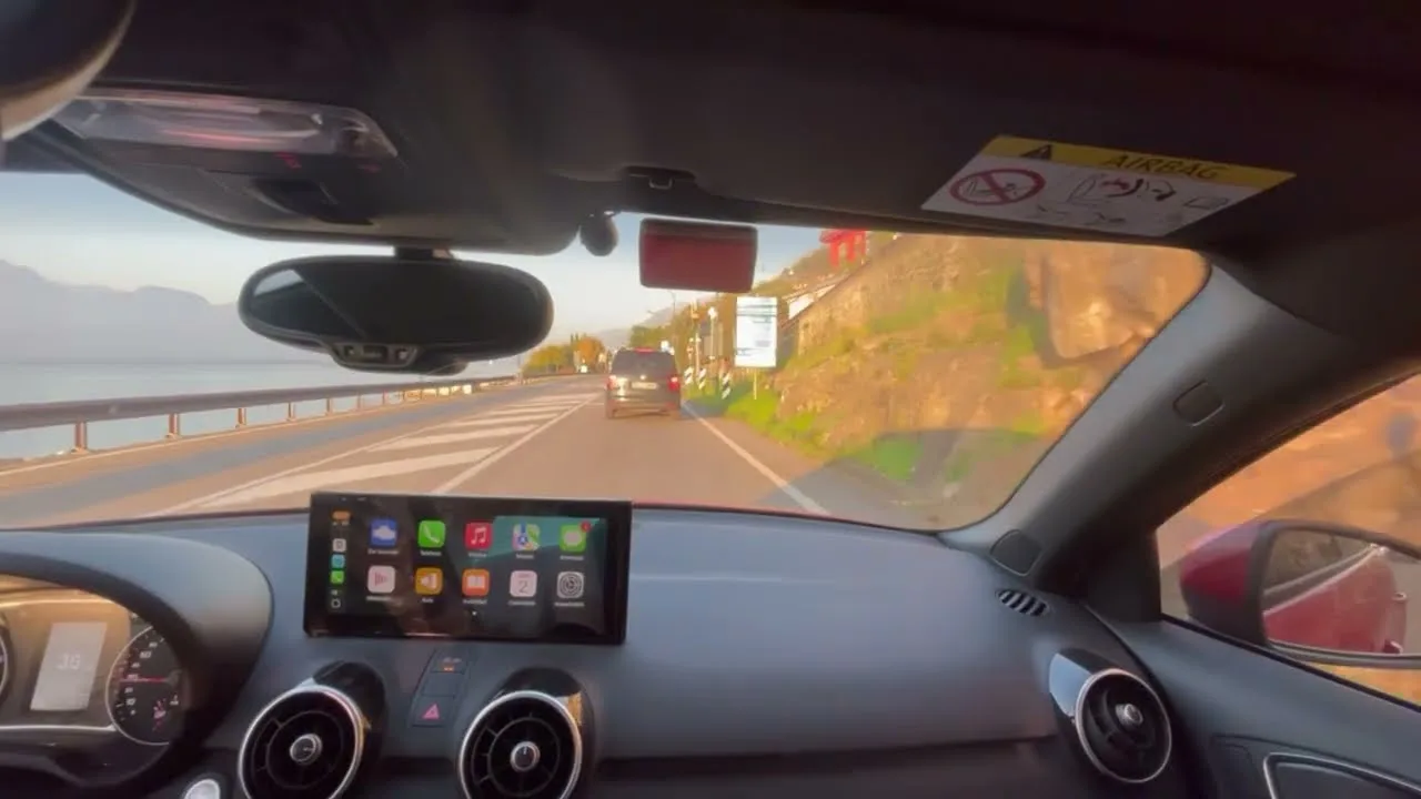 POV AUDI A1 Strada Lungolago de Bardolino à Riva del Garda 4K