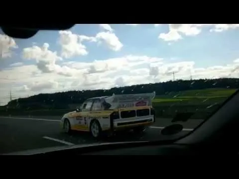 Audi Quattro S1 sur autoroute allemande + réaction MY