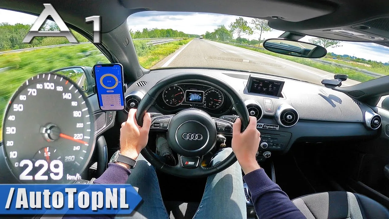 AUDI A1 1.4 TFSI 185HP TOP SPEED sur AUTOBAHN [NO SPEED LIMIT] par AutoTopNL