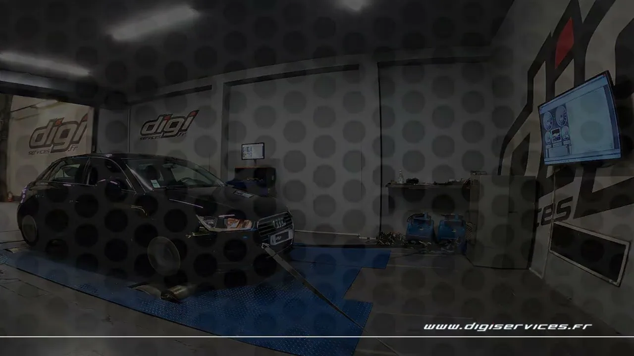 Audi A1 1.4 TDI 90cv Reprogrammation Moteur @ 117cv Digiservices Paris 77 Dyno