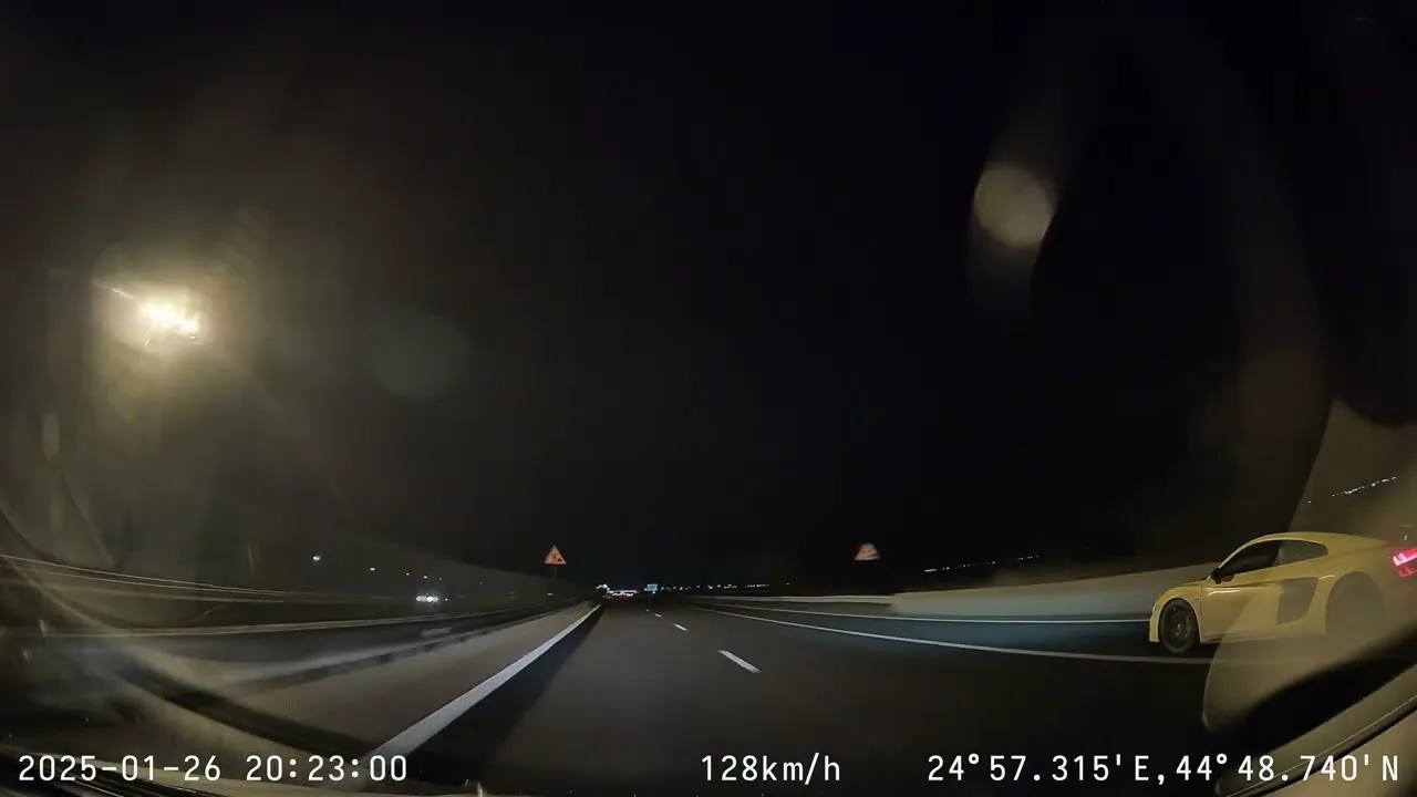Audi R8 acceleration on A1 Highway Pitesti – Bucharest