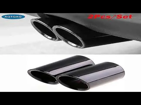 Aqtqaq Chrome Placing en acier inoxydable Car Tip de tuyau d’échappement Couvertures pour Audi A1 A3