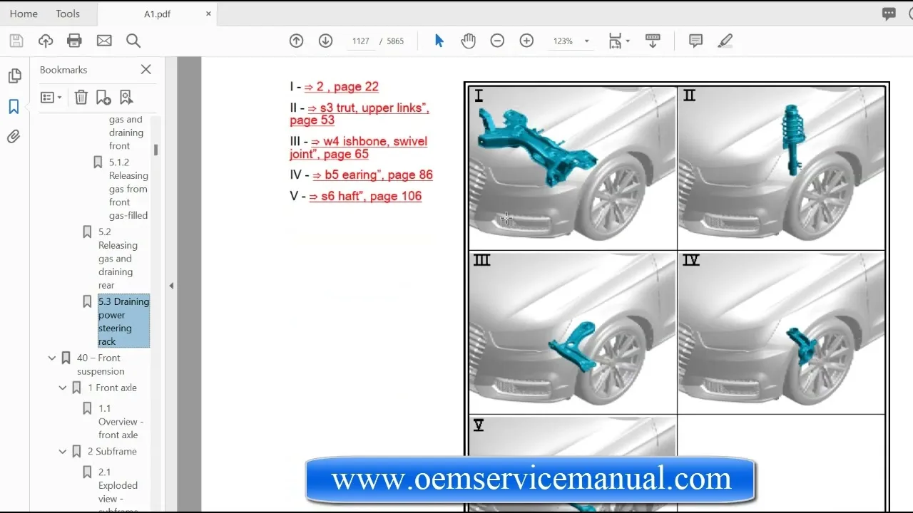 Manuel d’entretien de réparation Audi A1 2022 PDF