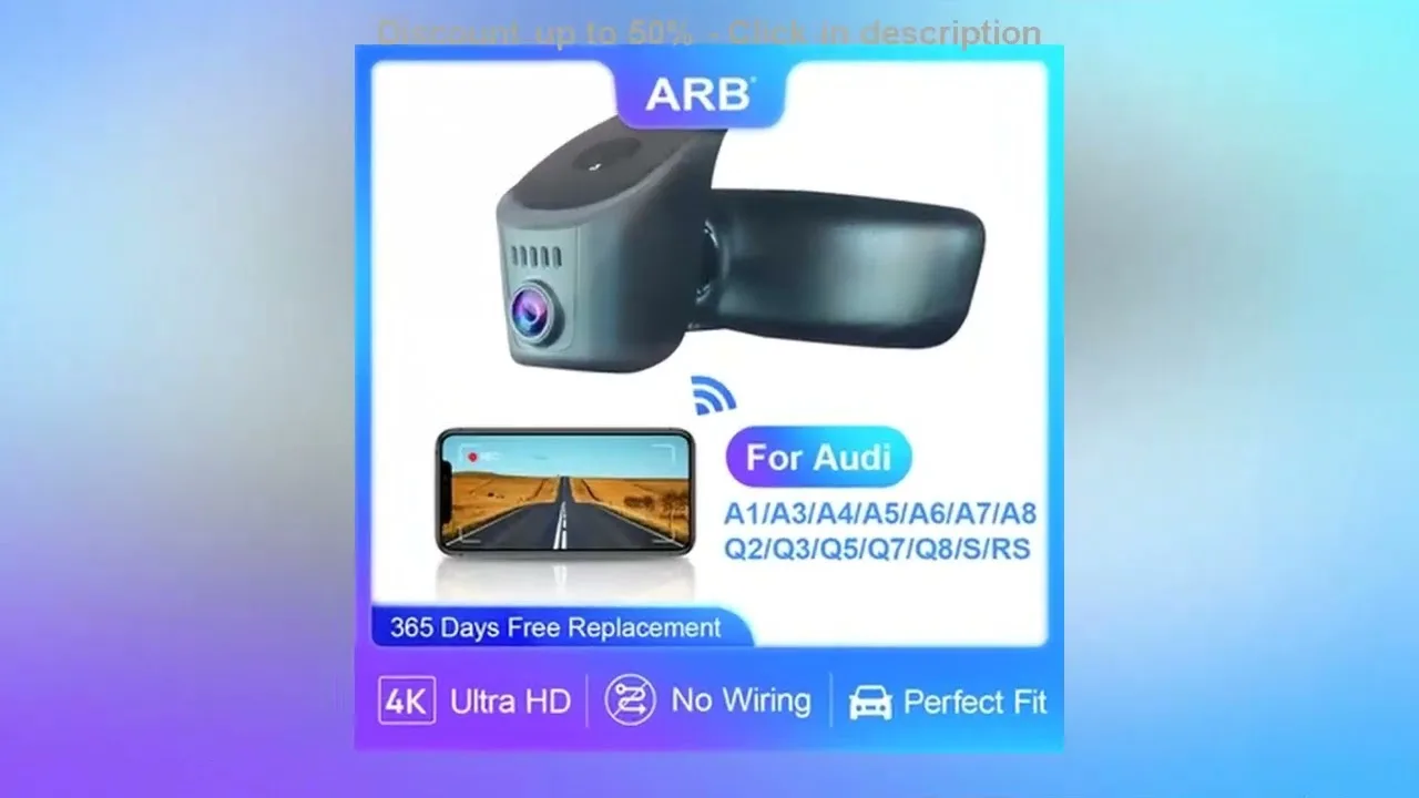 Dash Cam pour Audi A1 A3 A4 A6 A7 A8 Q2 Q5 Q7 Q8 TT RS S 2013 à 2024, ARB 4K Dashcam Dash CA